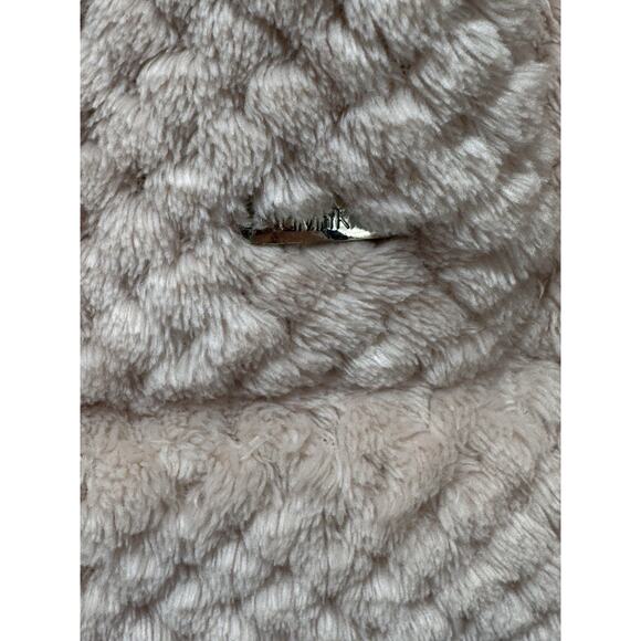 Calvin Klein Pink Plush Gold Zippers Jacket Women’s Size X-Small - Picture 3 of 8